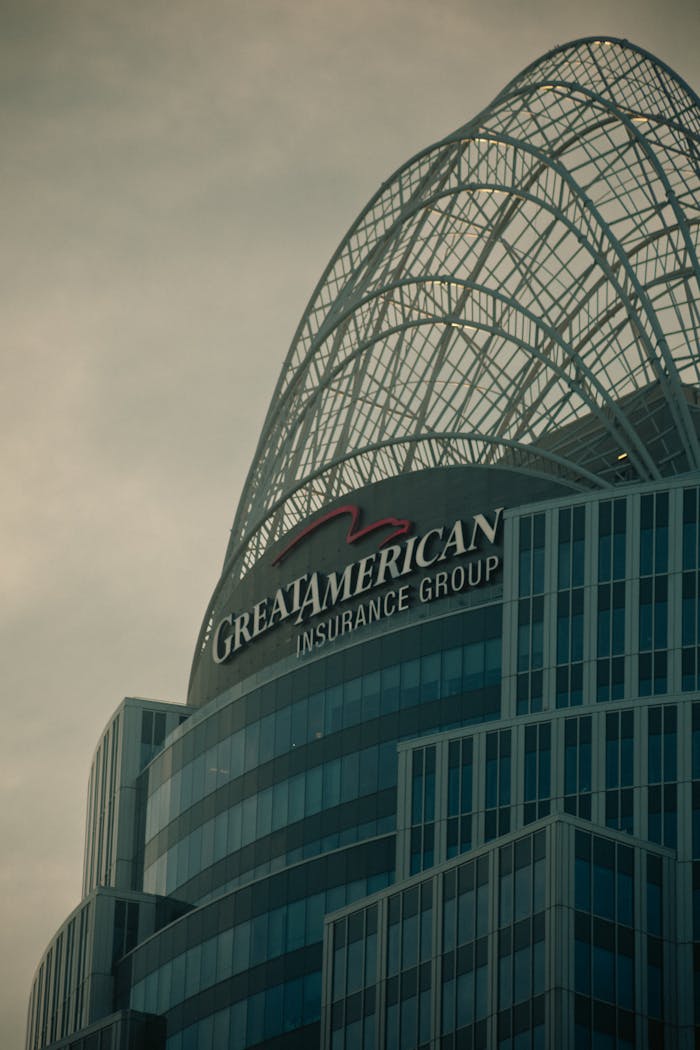 A striking view of the Great American Tower